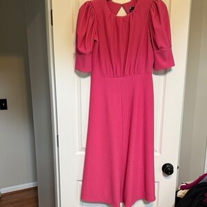 Maison Tara Bold Pink Midi Dress